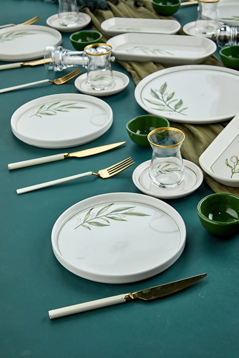 Hermia Juego de Desayuno Botanic 23KH - Green